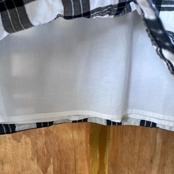 Madewell Leighton Navy And White Plaid Mini Dress Size 8 - Picture 8 of 10